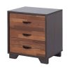 Walnut and Espresso 3-drawer Rectangular Accent Table