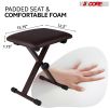 5 Core Keyboard Bench Adjustable Piano Stool Comfortable Thick Padded Heavy Duty Musician Seat - KBB 02 BR