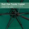 7.5FT Patio Umbrella with Crank and Push Button Tilt, Outdoor Table Market Umbrella with Aluminum Pole - Dark Green