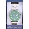 George Adult Male Analog Watch with Green Dial in Silver (42029WMM)