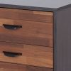 Walnut and Espresso 3-drawer Rectangular Accent Table