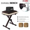 5 Core Keyboard Bench Adjustable Piano Stool Comfortable Thick Padded Heavy Duty Musician Seat - KBB 02 BR