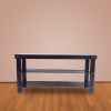 90cm Strip Pattern 3 Tiers Bamboo Stool Shoe Rack Coffee