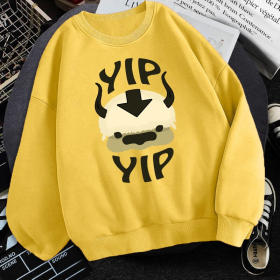 Man New Fleece Sweatshirts Avatar The Last Airbender (Option: Yellow-L)