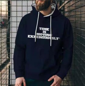 Fashion Solid Color Men's Casual Hoodies Sweatshirts (Option: Navy Blue-XXS)