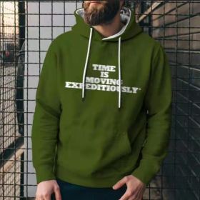 Fashion Solid Color Men's Casual Hoodies Sweatshirts (Option: Navy green-XXS)