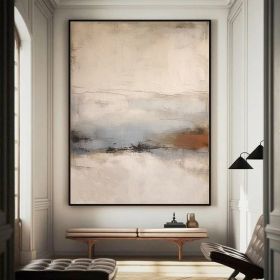 Handmade Oil Painting Beige Brown Texture Painting Beige Wall Art Neutral Abstract Painting Beige Textured On Canvas Painting Home Decor Art (size: 120x160cm)