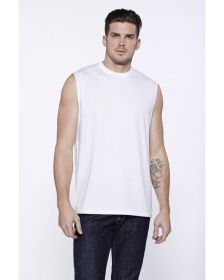 Men's Cotton Muscle T-Shirt - BLACK - XS (Color: White)