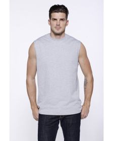 Men's Cotton Muscle T-Shirt - BLACK - XS (Color: HEATHER GREY)