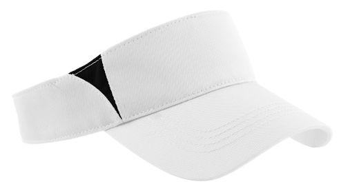 Sport-Tek Dry Zone Colorblock Visor STC13 (Color: White/ Black)