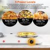 2000W Electric Double Burner Portable Coil Heating Hot Plate Stove Countertop RV Hotplate with Non Slip Rubber Feet 5 Temperature Adjustments